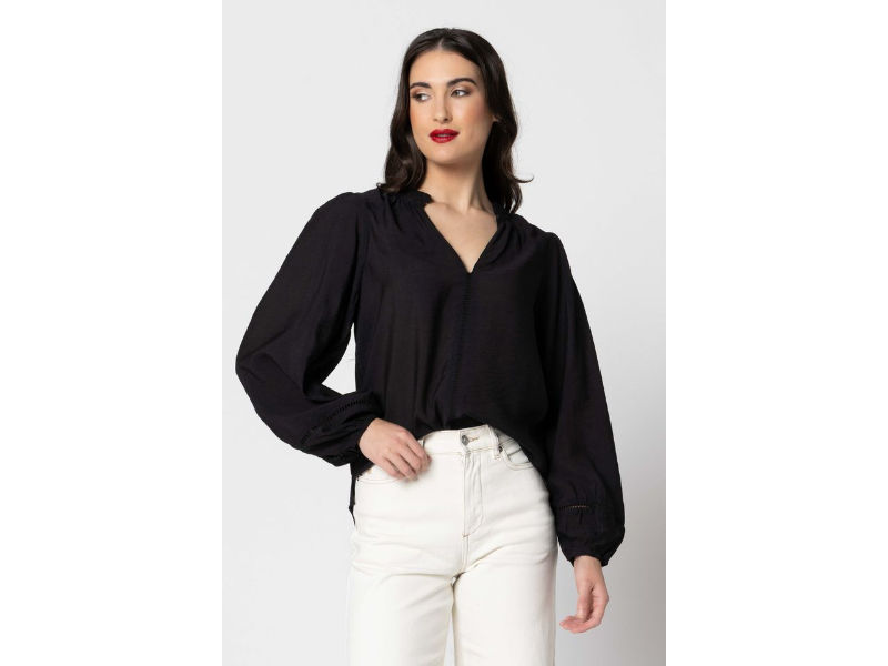 SEEKING LOLA SYLVIE TOP BLACK