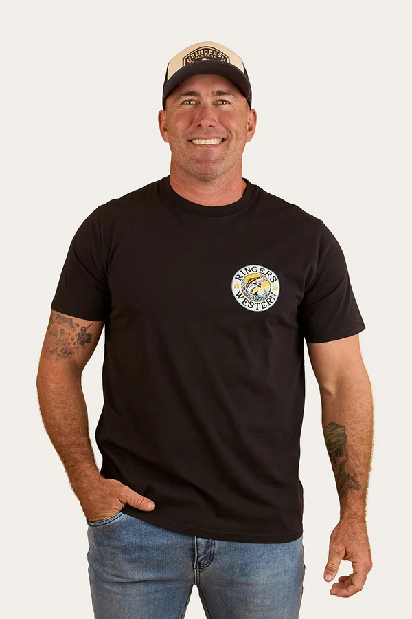 RINGERS WESTERN BIG CATCH LOOSE FIT TEE BLACK - Image 2