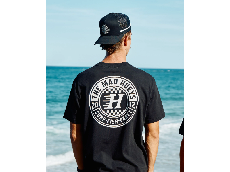 MAD HUEYS CHECKER HUEYS TEE BLACK