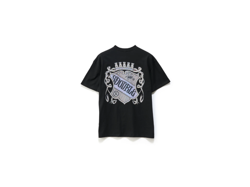 S DOUBLE COAT OF ARMS TEE SHIRT BLACK