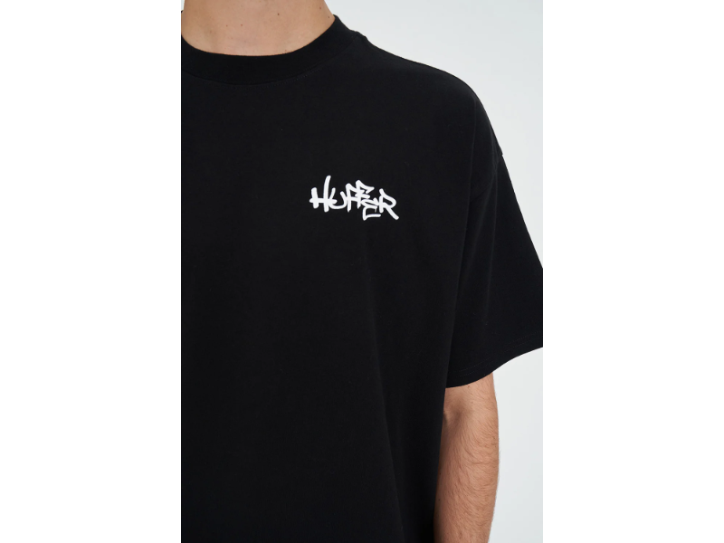 HUFFER BLACK TEE ETCHING BLACK - Image 3