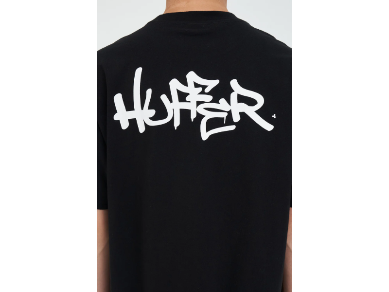 HUFFER BLACK TEE ETCHING BLACK - Image 4