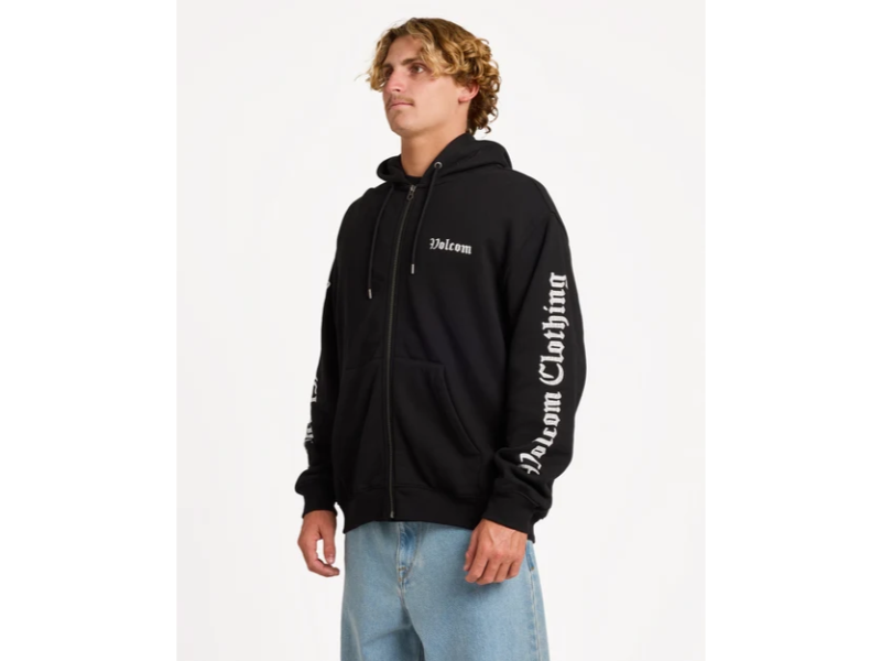 VOLCOM CORE GNAR ZIP UP HOOD BLACK