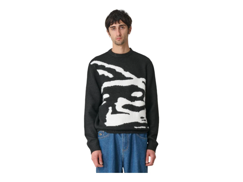 XLARGE GORILLA KNIT SWEATER BLACK