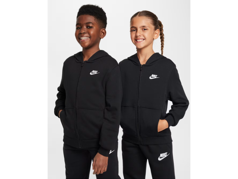 NIKE KIDS CLUB ZIP HOOD BLACK