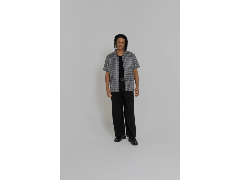 CRATE CHECK POINT S.S SHIRT BLACK AND WHITE - Image 2