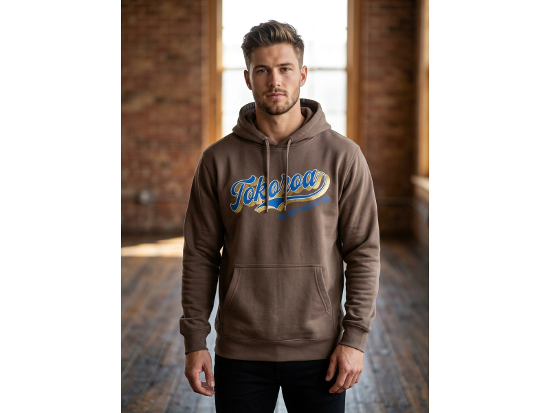 TOKOROA BASEBALL PRINT HOOD WALNUT