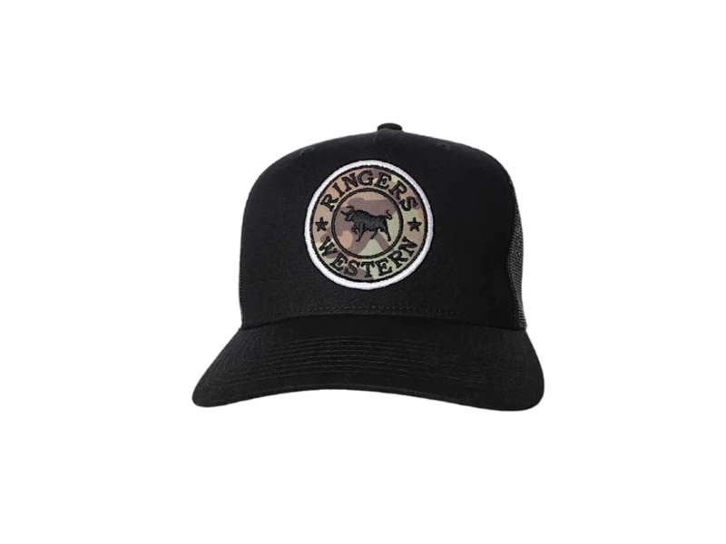 RINGERS WESTERN SIGNATURE BULL TRUCKER BLACK/CAMO