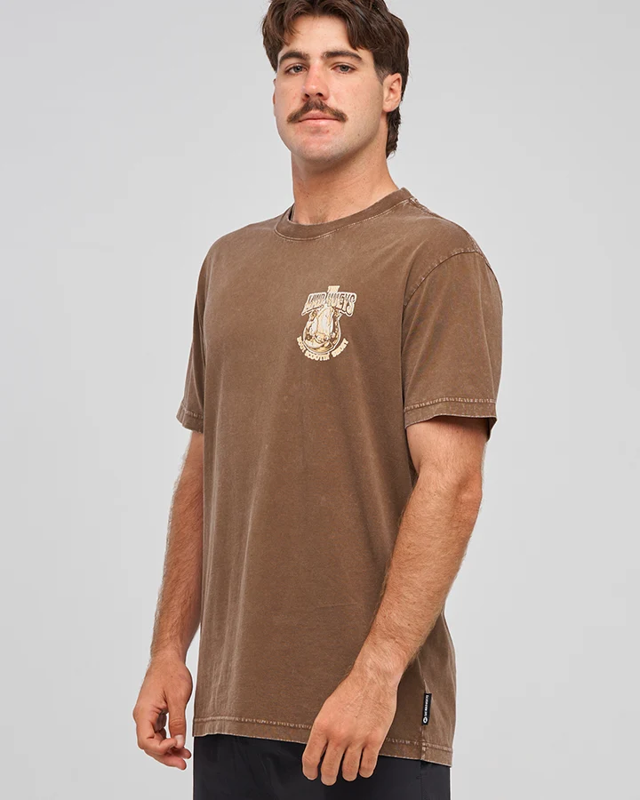 MAD HUEYS SCOOTIN SHOEY TEE WALNUT WASHED - Image 2