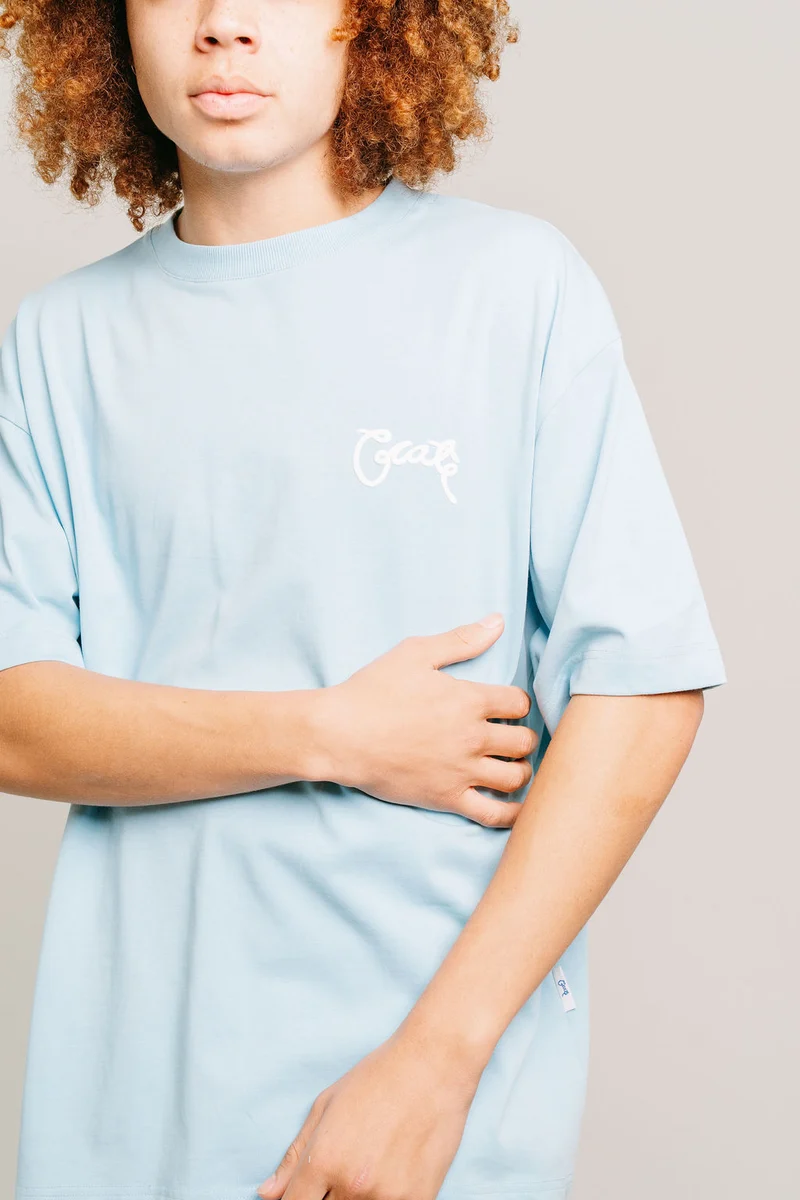 CRATE SCRIPTED BOX FIT TEE TEE LIGHT BLUE - Image 2