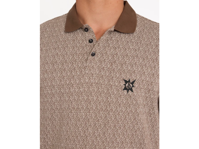 VOLCOM STONELORD POLO BROWN STONE - Image 4