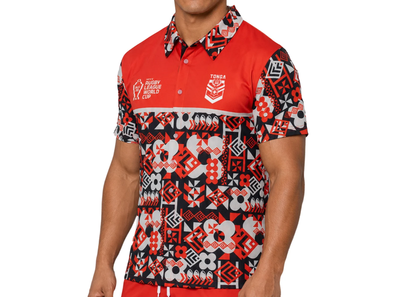 ASHTABULA RLWC26 TONGA HAWAIIAN SHIRT RED