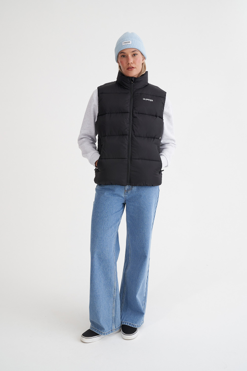HUFFER WMNS STREET PUFFER VEST BLACK - Image 4