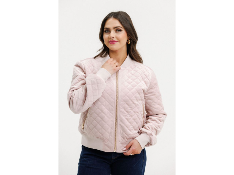 HOME-LEE WYLD BOMBER JACKET QUILTED ROSE